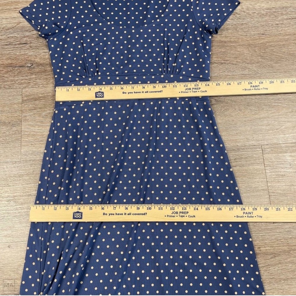 Boden Navy Polka Dot Midi Dress 6L - Picture 3 of 7
